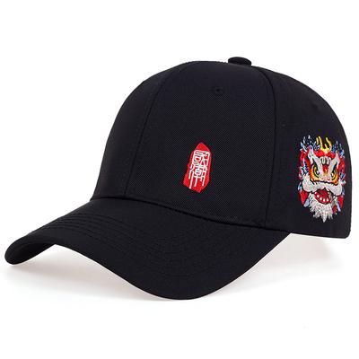Moodne pesapallimüts Hiina stiilis tikandiga Päikesemütsid meestele naistele unisex-teismelistele Tikitud Snapback Lame Hip Hop müts