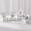 Mini Beach Chair Figurines Mediterranean Style Chair Decoration Ornaments Photography Props