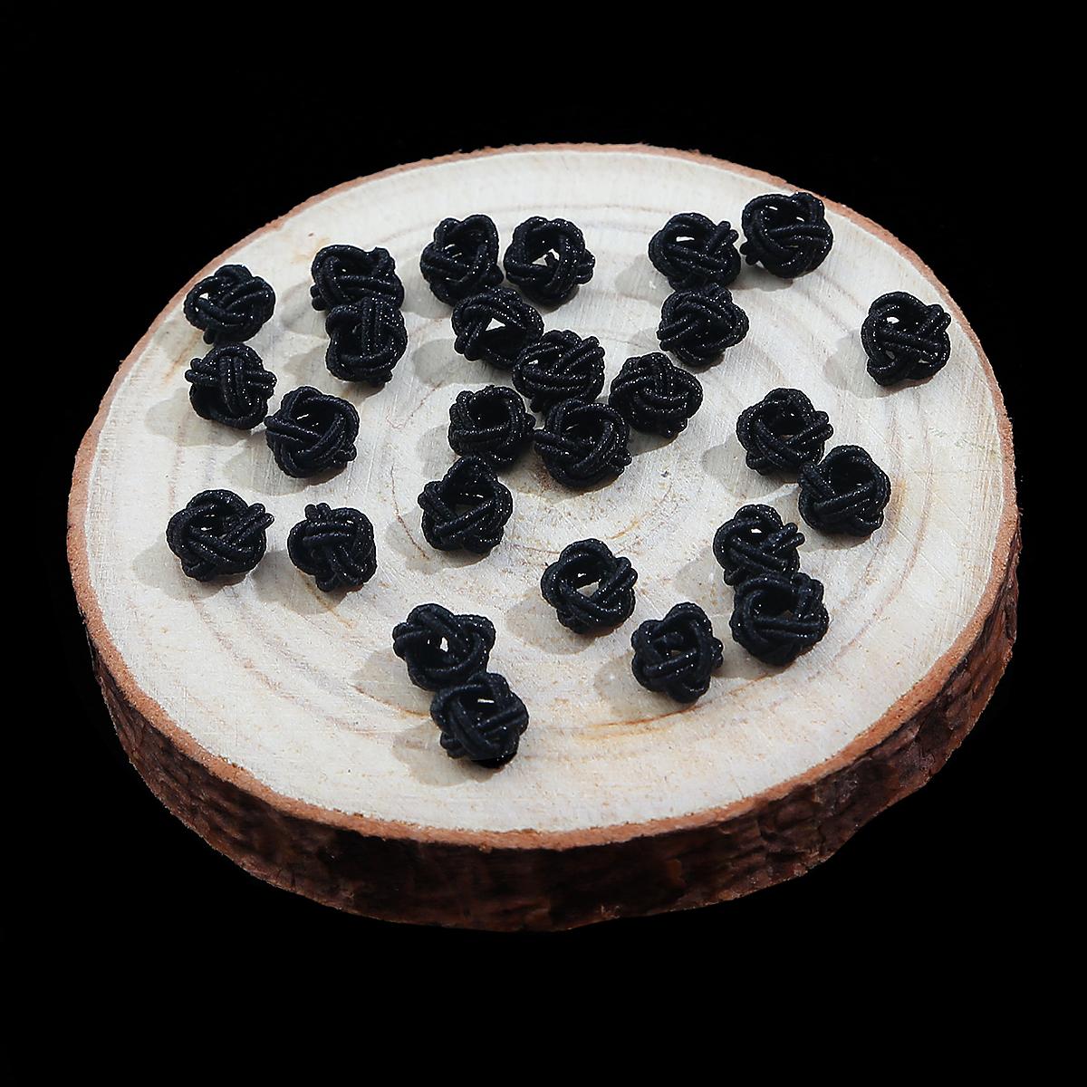 

10 шт., красочный узел-прокладка, DIY ожерелье, браслет, прокладка, плетеная катушка, веревка, пряжка на конце цепи, принадлежности для ювелирных изделий, поиск чёрный