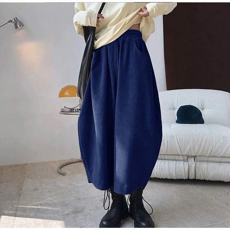 Autumn Casual Harem Pants Women Cotton High Waisted Trousers Retro Loose Bloomers Women's Oversize Pants Baggy Sweatpants