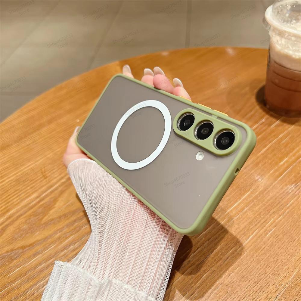Voor Magsafe Magnetische Telefoonhoesje Voor Samsung A57 A56 A37 A36 A17 A26 A55 A54 A34 A25 A53 A15 A32 A13 A51 A14 Mat Pantser Hoesjes A32 5G