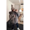 Giacca Coreana in Cotone con Collo Ampio in Lana per Donna Corta Invernale Nuova Larga Abbigliamento da Lavoro Giacca in Cotone Ispessita