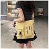 Canvas Tote Bag For Women Large Capacity Casual Shoulder Crossbody Urban Style