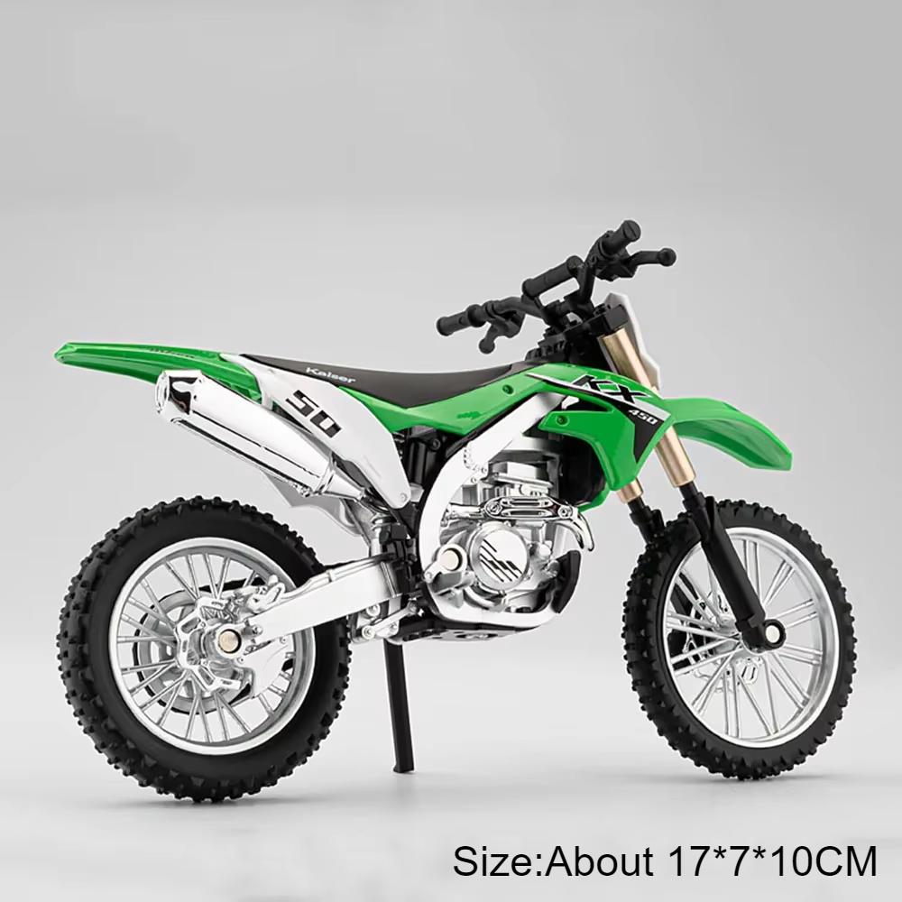 

1:12 Scale Kawasaki ZX-10R KX450 Motorcycle Toy Model Shock Absorption Linkage Steering Racing Motor Models Collection Gifts