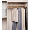 Nature  Solid Wood Deluxe Wooden Pants Hangers Bottom Hanger Jeans Hanger Skirt Hanger with 2-Adjustable Clips Anti-Rust Hook