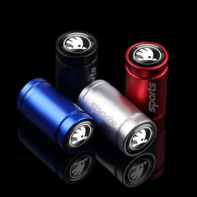 4Pcs Car Wheel Tire Valve Cap Dust Cover Decoration Sports Badge Accessories For Kodiaq Octavia Enyaq Kamiq Scala Rapid A5