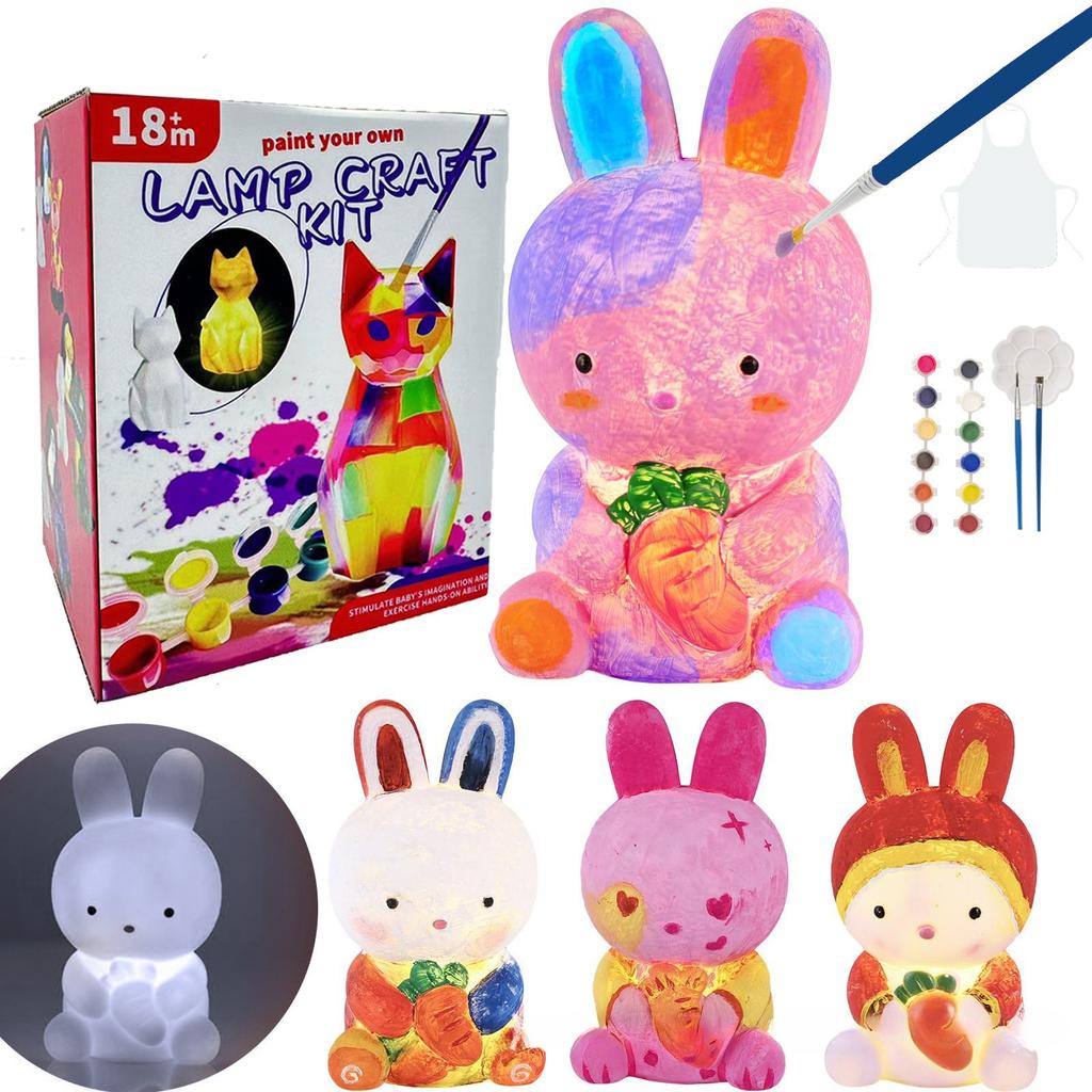 DIY rabbit Night Light for Kids , 3D Night Light & Craft Kit (Ages 4–12)