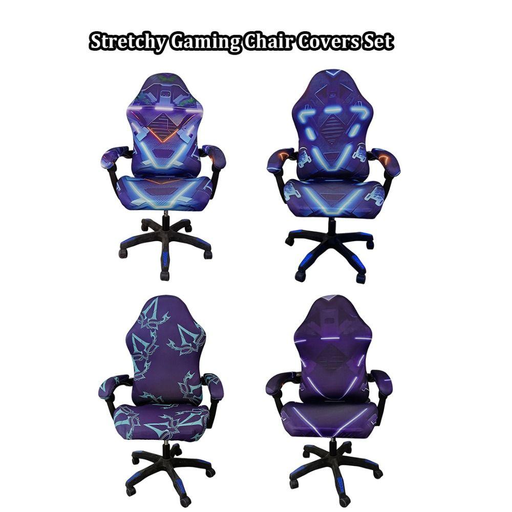 Breathable Slipcovers Dust-proof Chair Cover Set Punk Style Seat Protect Cover  for Office Home