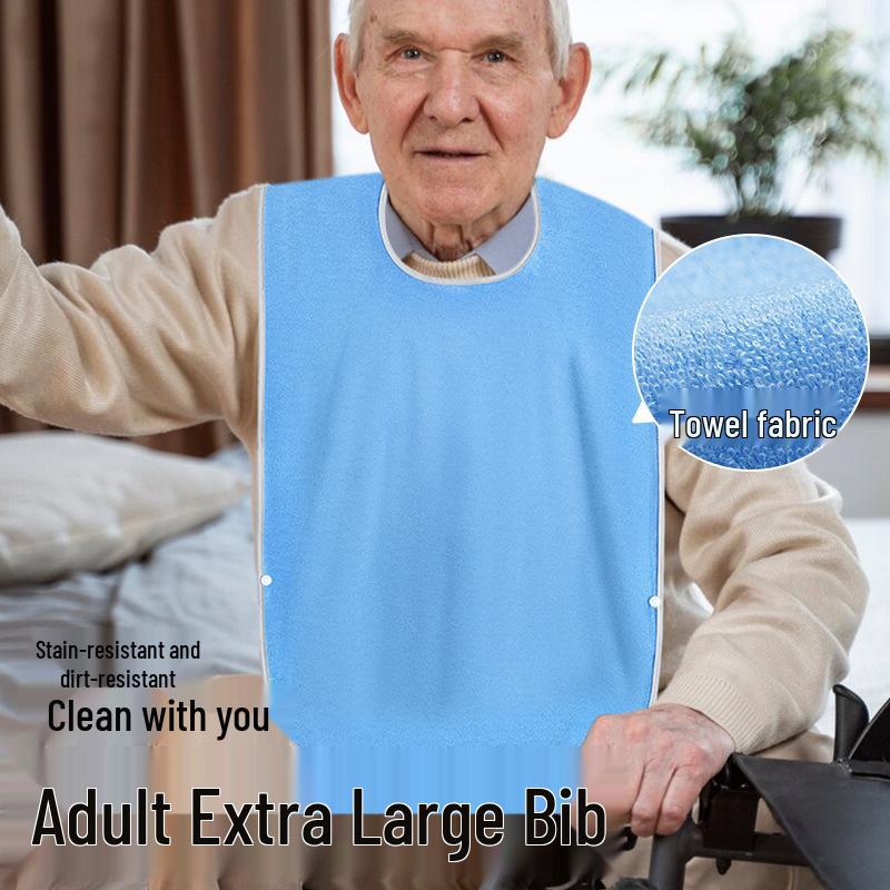 Waterproof, Oil-Proof Multi-Functional Bibs for Elderly - Protects Clothing During Meals