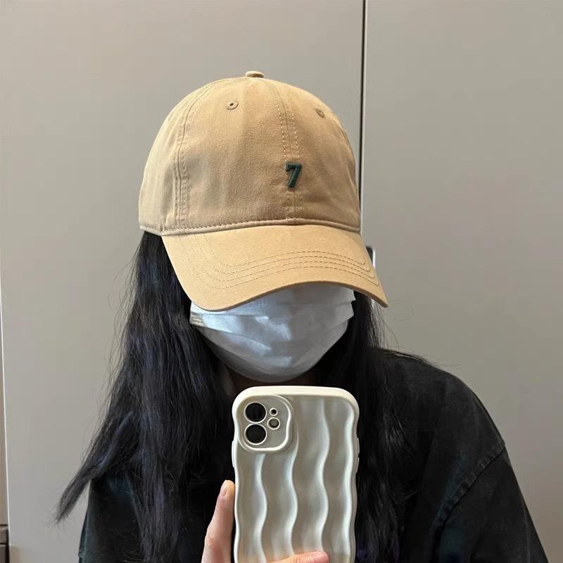 Three Dimensional Embroidery Women's Fashionable Wide Brimmed Brim Soft Top Big Head Cap  Young and Individualistic Baseball Cap  Trendy and Versatile