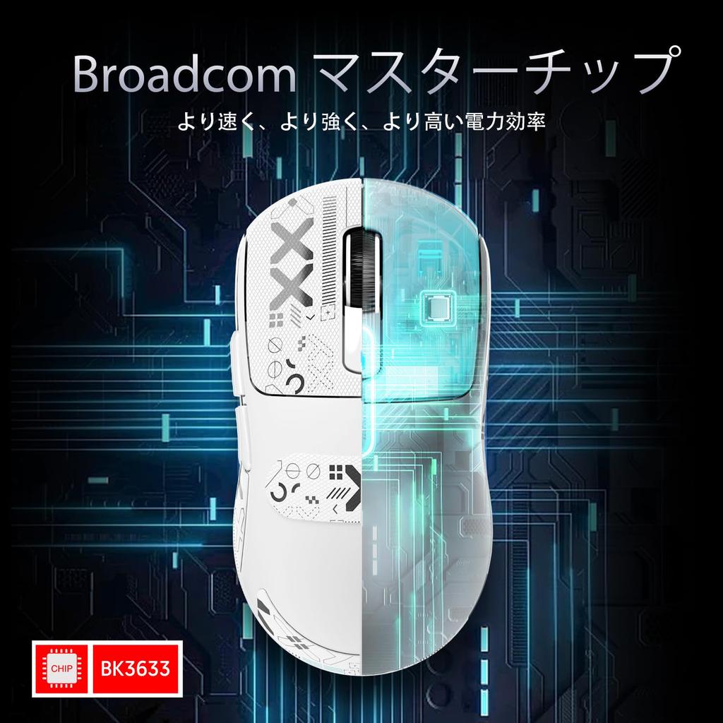 ATTACK SHARK X3 49g Gaming 3395 26000 DPI Ultra-lightweight Mouse, Wireless/Bluetooth/Wired, Sensor,