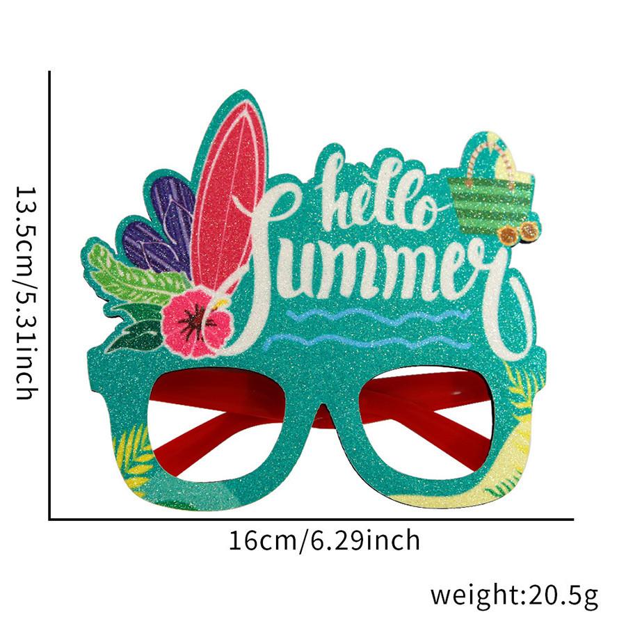 Tropikalna impreza z motywem szkła dekoracja hawajski flaming kokos drzewo tukan plastikowa rama dekoracja rekwizyty fotograficzne materiały