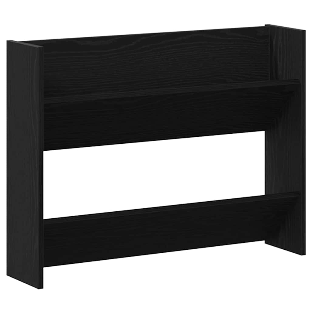 Shoe Cabinet Black Oak Look 82 x 18 x 60 cm Particleboard