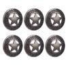 10 Sets Rivets Screws Gunmetal 28mm Hollow Five Pointed Star Rivet and 4.5mm Crossed Screw for Leath