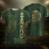 2026 Mexico National Flag Print Men's Women's Short Sleeve T-shirt Print Tees Outdoor Football Jersey Sports Casual Tops