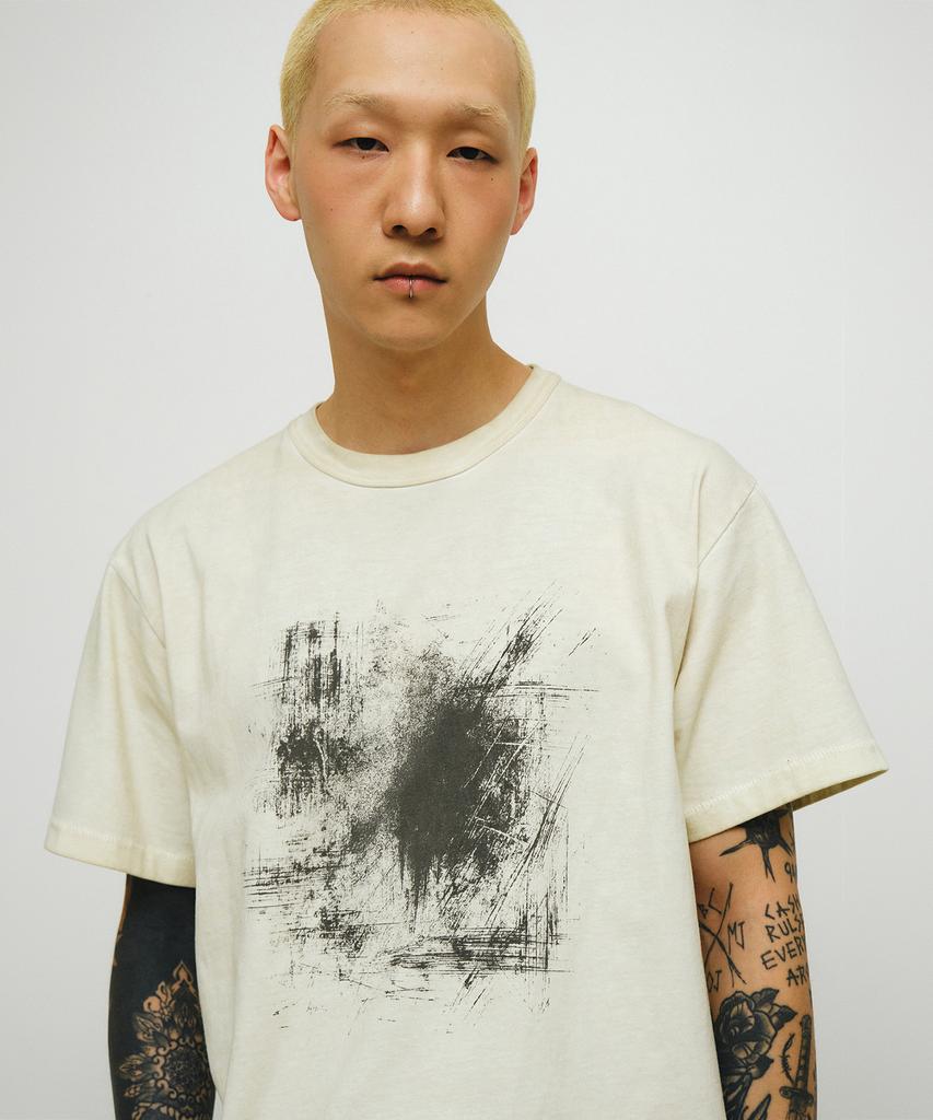 ENDOOR Archive Trace 1/2 T-Shirt (Vtg Ecru)