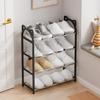Simple Shoe Rack 4-layer Practical Shoe Cabinet Home Shoe Storage Rack Space-saving Removable Cat Galvanized Tube Shoe Rack