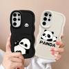 Cartoon Panda Soft Phone Cover Case for Samsung Galaxy A26 S25 S20 FE A25 S24 S23 Plus S22 Ultra S21 A34 A24 A35 A36 A55 A54