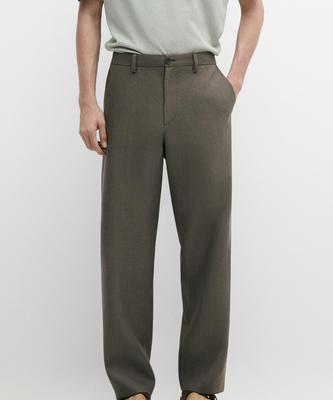 Masimodutti 100% Linen Straight Fit Pants