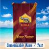 Beach Towel Custom Name Text, Quick Dry Large Towel For Beach HomeAS Roma
