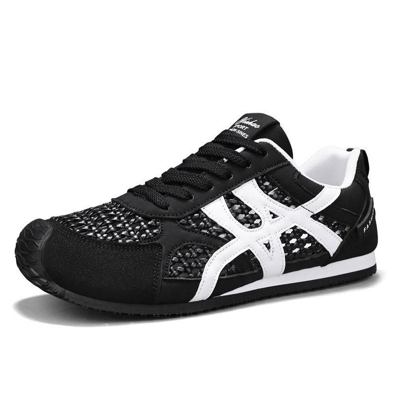 

Men s shoes new summer breathable hollow woven sports trendy shoes men s low-top casual moral training shoes thin mesh shoes 39