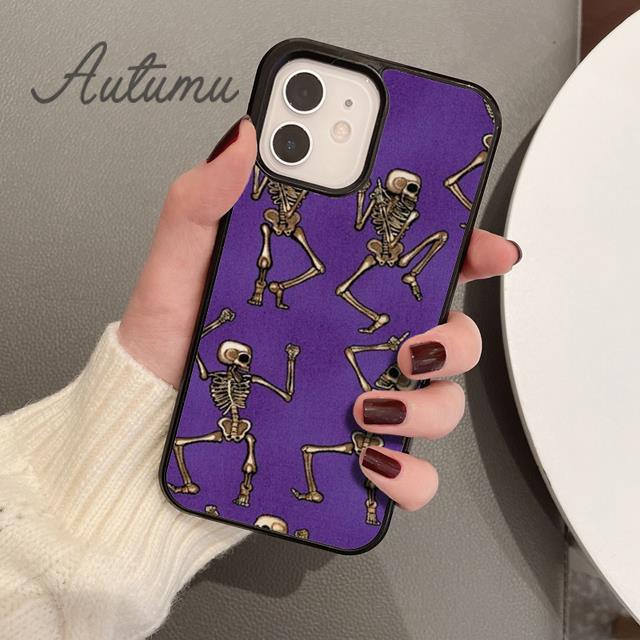 

Чехол для телефона Dancing Skeletons для iPhone 11 12 13 14 Pro Max mini X XR XS SE 2020 6S 7 8 Plus Samsung Galaxy S21 S22 Cover shell Samsung S22ultra