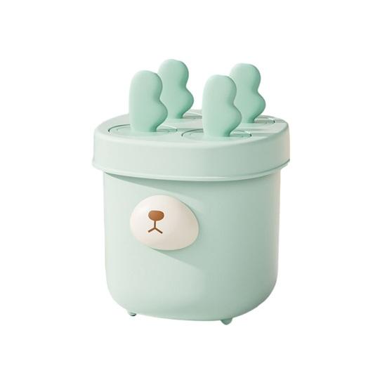Ice Cream Mold Cute Bear Popsicle Molds BPA-Free Food-Grade Plastic Ice Pop Mold for Homemade Ice Cream Chocolates D