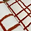 VIKAMA Checked Plush Long Strip Carpet for Room Decoration, Bedroom Bedside Soft Footpad, Living Room Sofa Mat, Home Decoration
