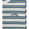 MLB New York Yankees Farbblock Gestreiftes Langarm Baumwolle Freizeit T-Shirt Unisex Oberteile 3ATSV0664-50CRS