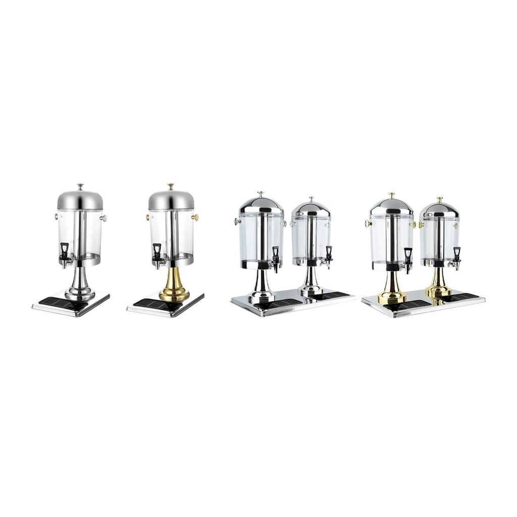 Large Beverage Dispenser with Faucet Stainless Steel Water Jug Transparent Party Drink Container for Events