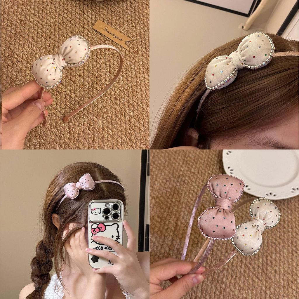 Korean 3D Bow Headband & Hair Clip - Comfortable & Cute for Photos, Face Washing, & Daily Wear