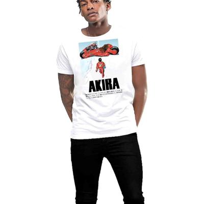 Anime T-Shirt Akira Neo Tokyo Men White Cotton Tee Two Designs