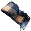 Blue Scarf for Women High End  Versatile  Thickened  Autumn and Winter Stitching Warm New Plaid Scarf  Dual Purpose