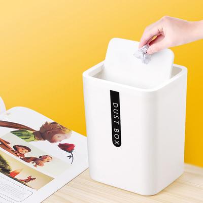Mały kosz na śmieci, mały pojemnik na odpady, lekki, oszczędza miejsce, beczka na drobiazgi, wiadro do przechowywania z pokrywką 360 stopni