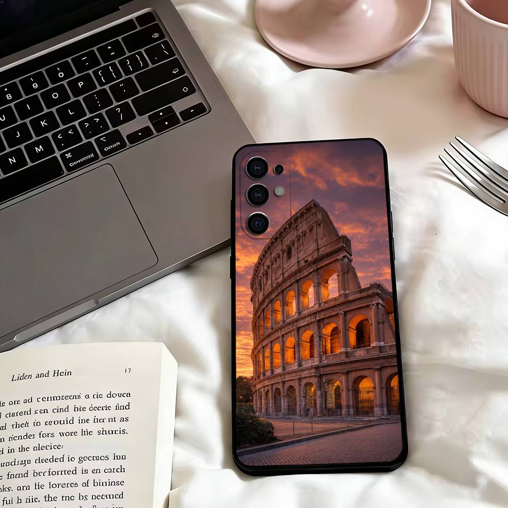 The Colosseum, Romes Phone Case For Samsung S25,S24,S21,S22,S23,S30,Ultra,S20,Plus,Fe,Soft Silicone Black Cover