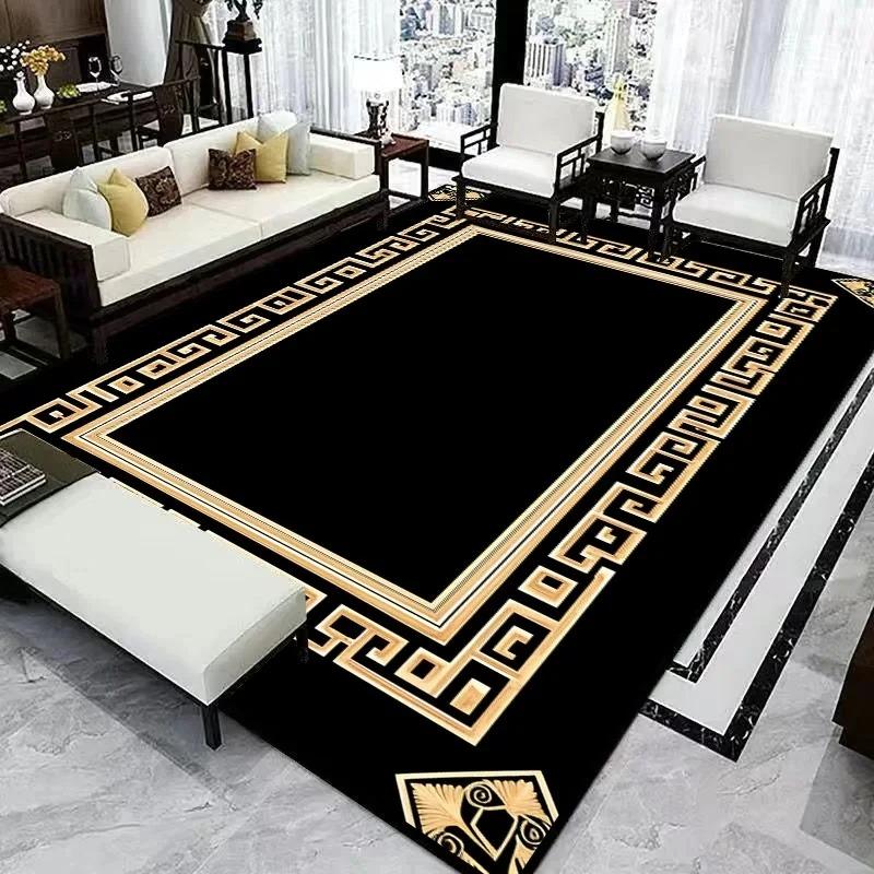 Nordic Light Luxury Carpet Living Room Sofa Bedroom Rugs Modern Simple Style Big Size Non-slip Washable Floor Mats Home Decor