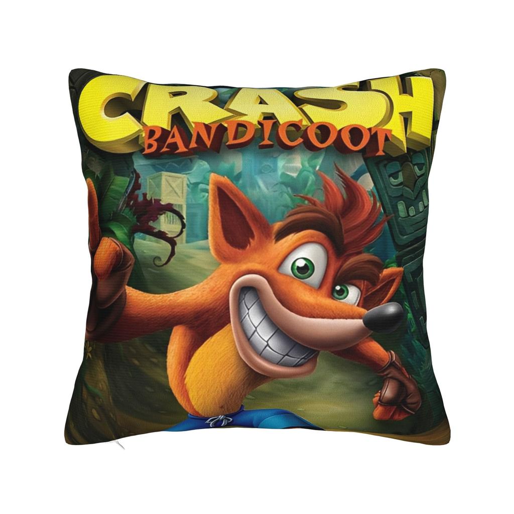 Dekorative Kissenbezüge Crashs Bandicoots Cartoon Merch Sitz Videospiel Kissenbezug Hülle Dropshipping Mehrere Größen