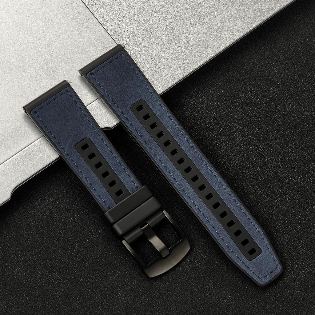 22mm Universal Leather Strap for HAUWEI WATCH GT4/3 46MM Breathable Sport Band Quick Release Bracelet for Watch 4/3Pro 48mm