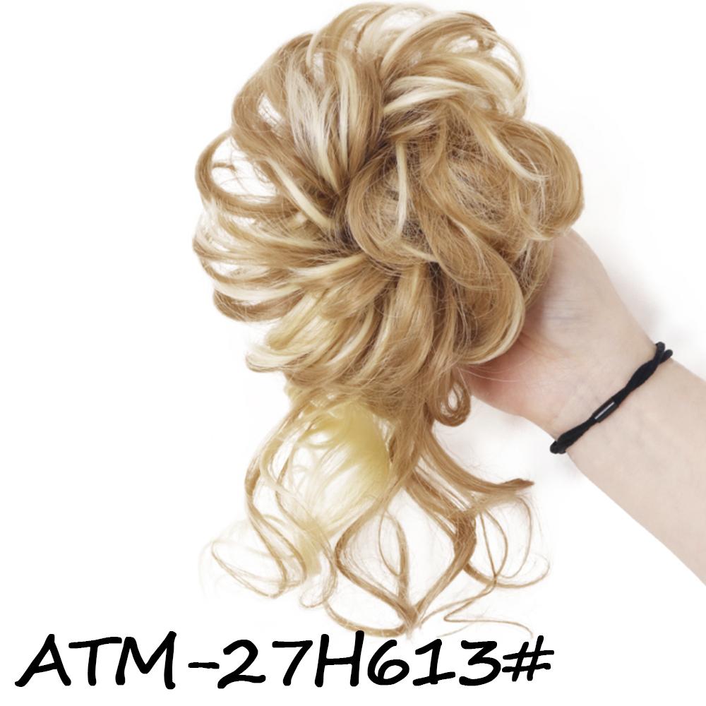 MISS WIG Syntetický prodlužovací drdol Drdol Rozcuchaný kudrnatý pásek do vlasů Pružné kudrnaté falešné vlásenky pro ženy Vlásenky