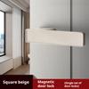 (1 Set) Cream Style Minimalist Magnetic Ecological Door Lock  Home Indoor Bedroom Door Handle One Line Lock Hardware Accessories