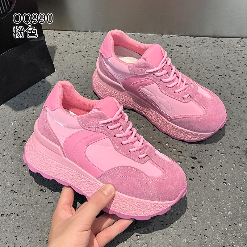 Plateau-Schuhe Forrest Gump Herbst Neu Leder College-Stil Sport und Freizeit Dad Shoes