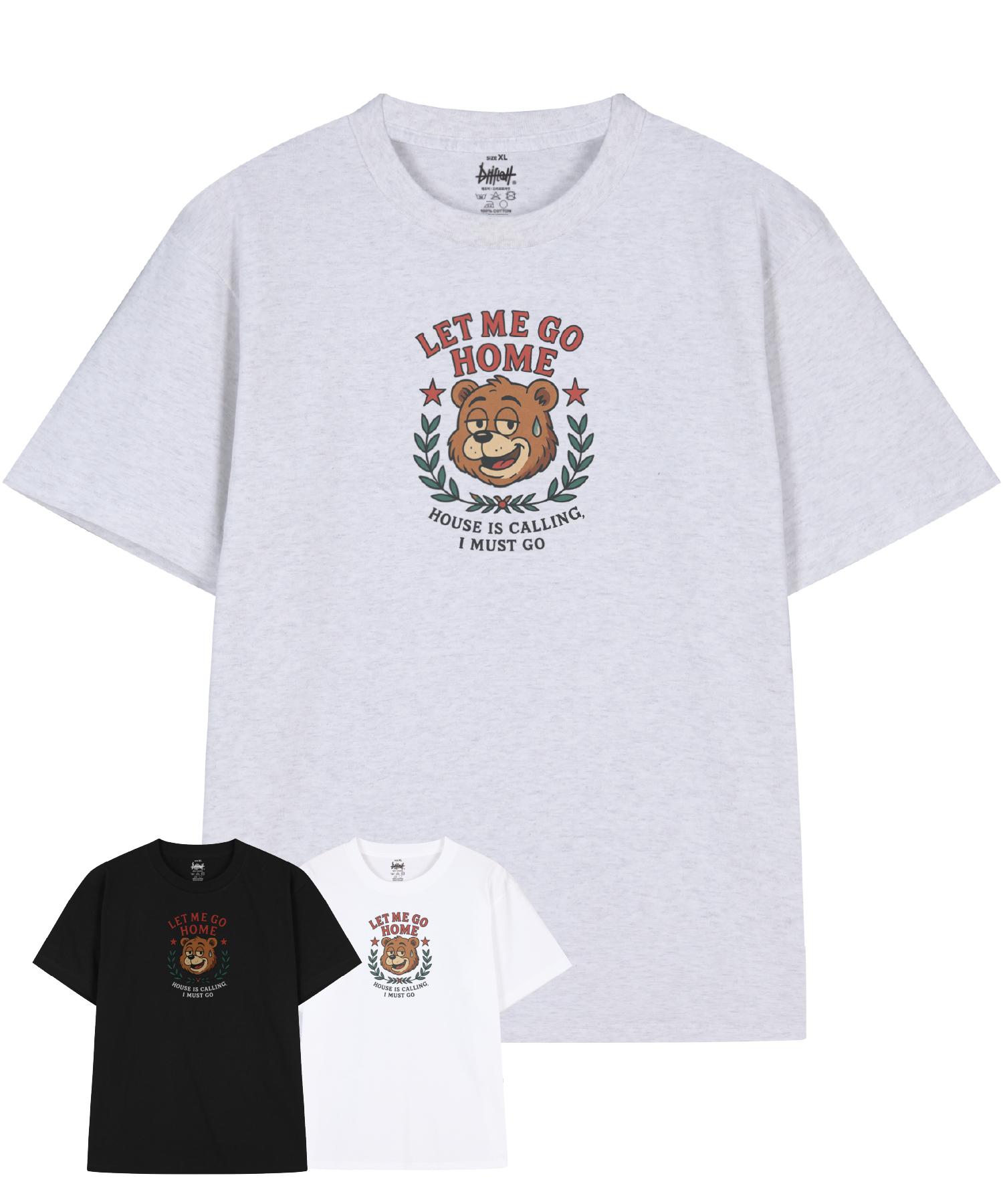 Drift Out Let Me Go Home Gruffy Bear Short Sleeve T-Shirt (3 Colors) Black/M
