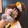 Plush Bear Hair Ropes Furry Ball Hair Scrunchies Cute Cartoon Hair Bands Durable Cute Lovely Elastic Hair Bands