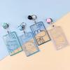 Geschäftskreditkartenhalter Hülle Acryl Transparent Cartoon Kartenetui für Mädchen Jungen ID-Halter Ausweishülle mit Klingel Schlüsselanhänger