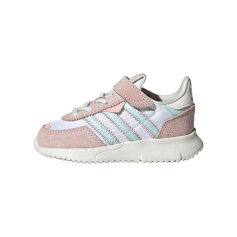 Adidas Originals Retropy F2 Cf El I Comfortable Fashion Slip-Resistant Durable Low-Top Walking Shoes Baby Shoes Pink White JR7992