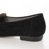 ING Women's Black Suede Moccasins, Size 24.0 cm, IGKK32175
