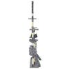 VidaXL Arbre à chat et griffoirs 230-250 cm Empreintes de pattes Gris
