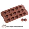 15-cavity Heart-shaped Seashell Silicone Mold for Chocolate, Ice Cubes, Candy, Cake, and Epoxy.