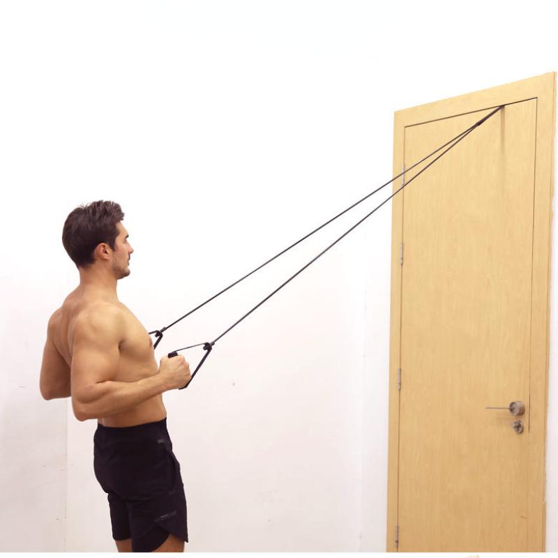 5 Levels Resistance Bands with Handles Yoga Pull Rope Elastic Fitness Exercise Tube Band for Home Workouts Strength Training