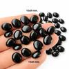 Partia Owali Czarny Onyks Cabochon – 10x8 mm Gładki Kamień z Płaskim Spodem do Tworzenia Biżuterii